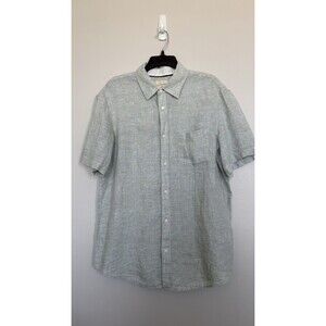 Panama Jack Men’s Sz L 100% Linen Short Sleeve Shirt Preppy Camp Casual
